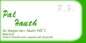 pal hauth business card